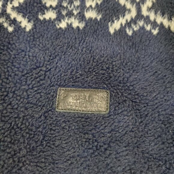 Vintage 90s Polo Ralph Lauren Navy Blue 1/4 Zip Fleece Winter Sweater - XL - Picture 3 of 8